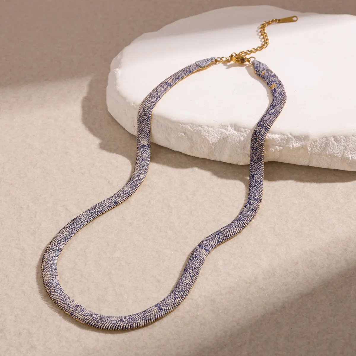 🐍 Serpent Statement Necklace – 18K Gold Plated Gothic Snake Pendant with Sparkling Crystals for Bold Elegance