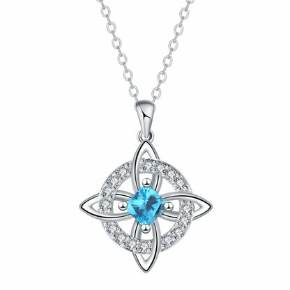 Mystical Birthstone Witches Knot Necklace – Natural Crystal🔮💞Protect Your Loved Ones