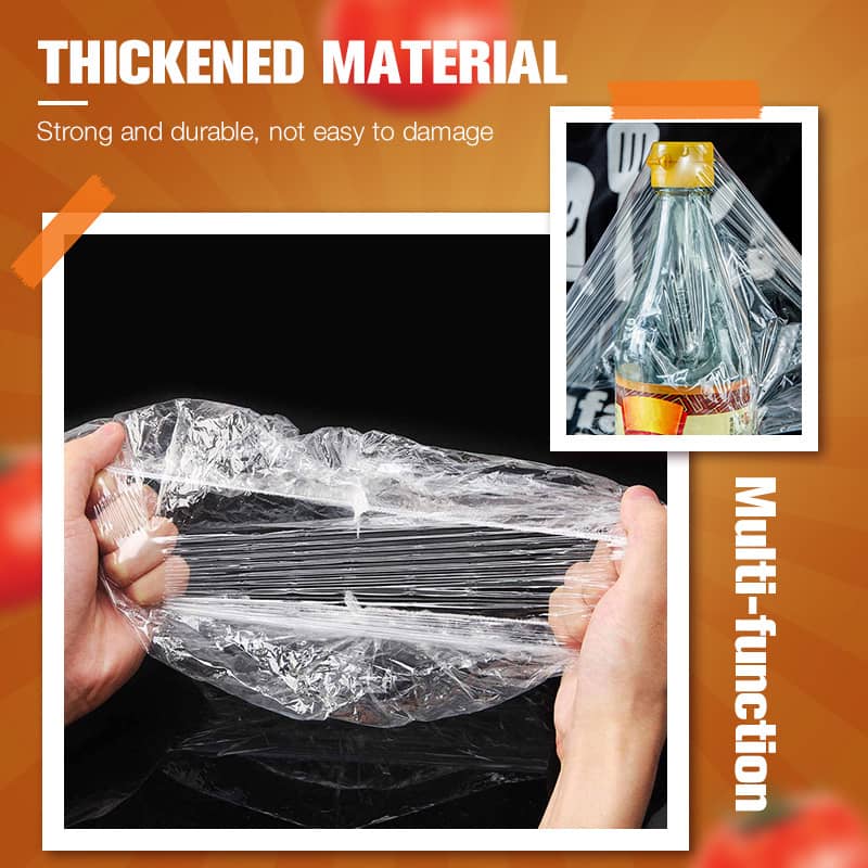 100pcs Disposable Stretch Film for Bowls & Plates, Elastic Container Lids, Plastic Wrap Alternative for Leftovers, Fruit, Vegetables & Kitchen Food Storage