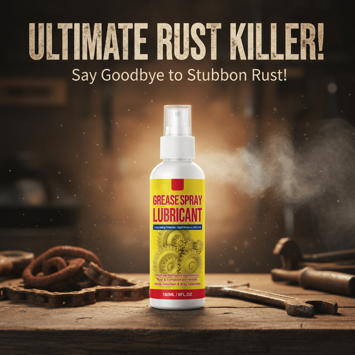 🔧 Anti-Rust Lubricant Spray & Rust Remover – Loosen Rust, Lubricate Metal & Help Protect Against Corrosion