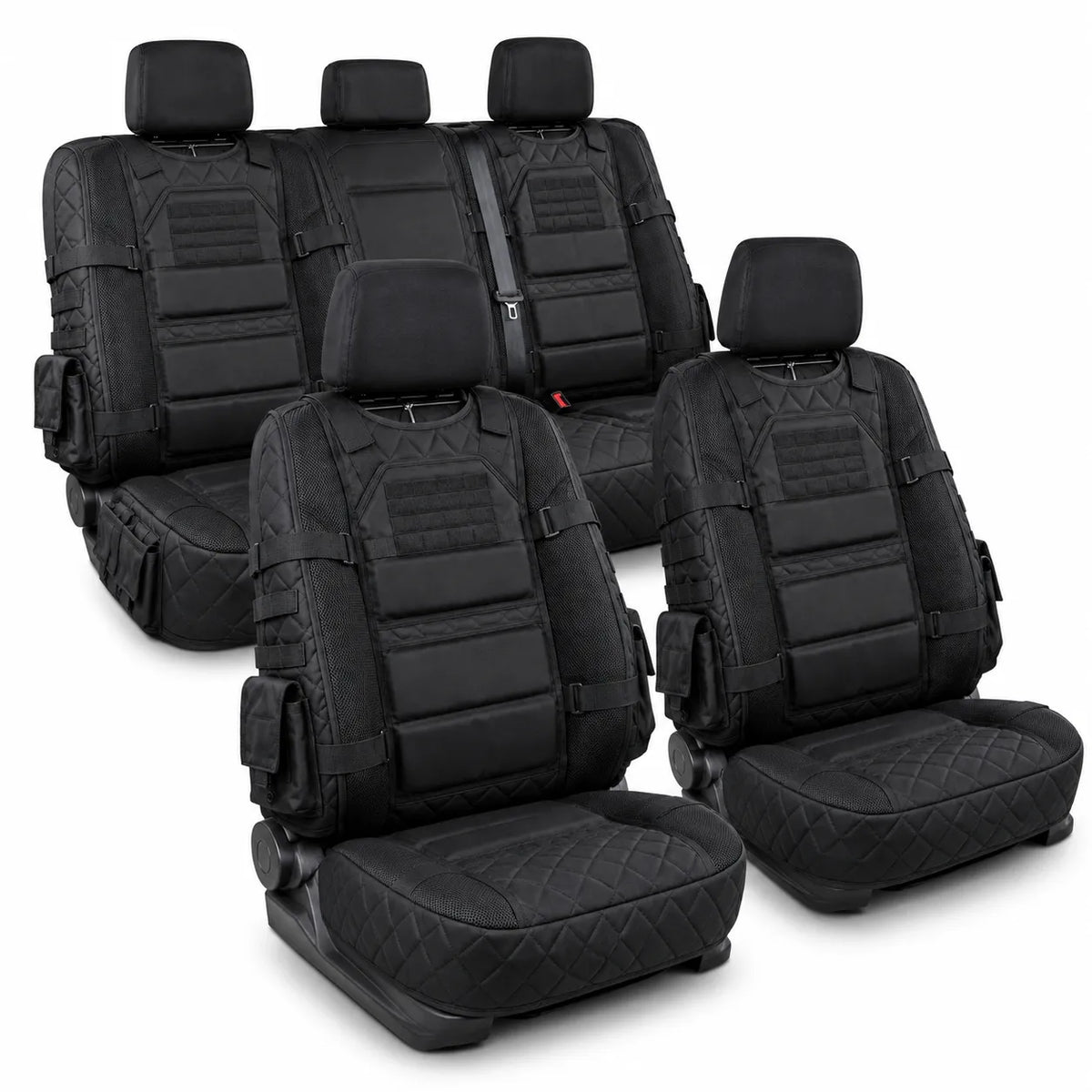 🎖️ Military‑Style Auto Seat Protectors｜Universal Fit Heavy‑Duty Cushion For Long‑Drive Vehicle Owners