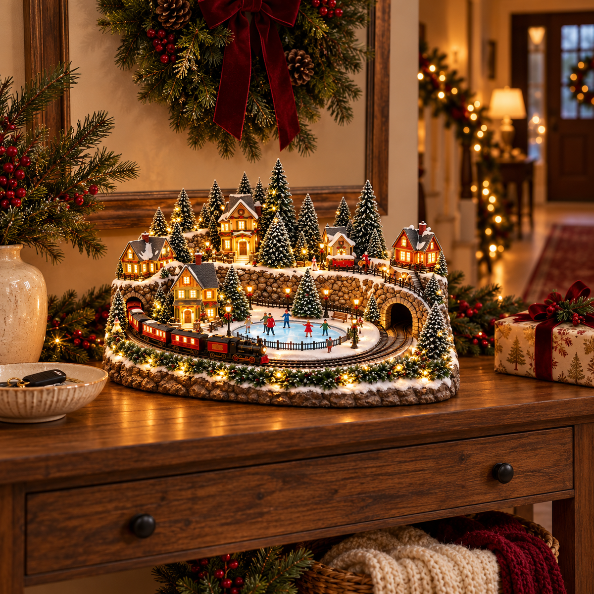 🚞🪄 49% OFF Today! ✨ Magical Christmas Train & Skating Rink – Bring Holiday Magic Home! ✨