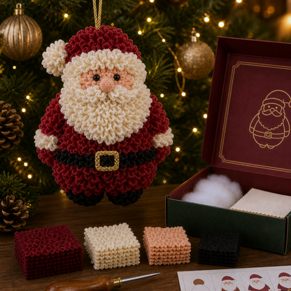 🔥 3D Fabric Poke Christmas Ornament Kit