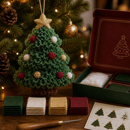🔥 3D Fabric Poke Christmas Ornament Kit