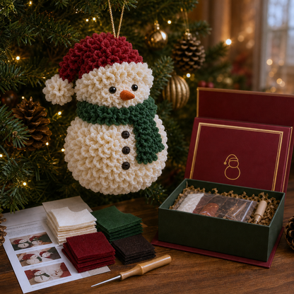 🔥 3D Fabric Poke Christmas Ornament Kit