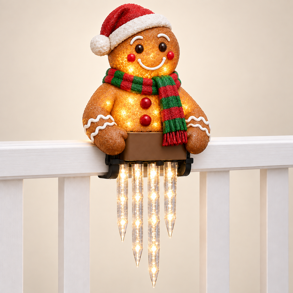 🎄✨ Christmas Character Icicle Lights – Festive LED Railing & Holiday Hanging Décor