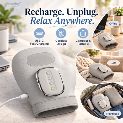 Hand Massager with 3 Massage Modes, Heat and Compression Function, for Arthritis, Relief of Carpal Tunnel and Trigger Finger Pain