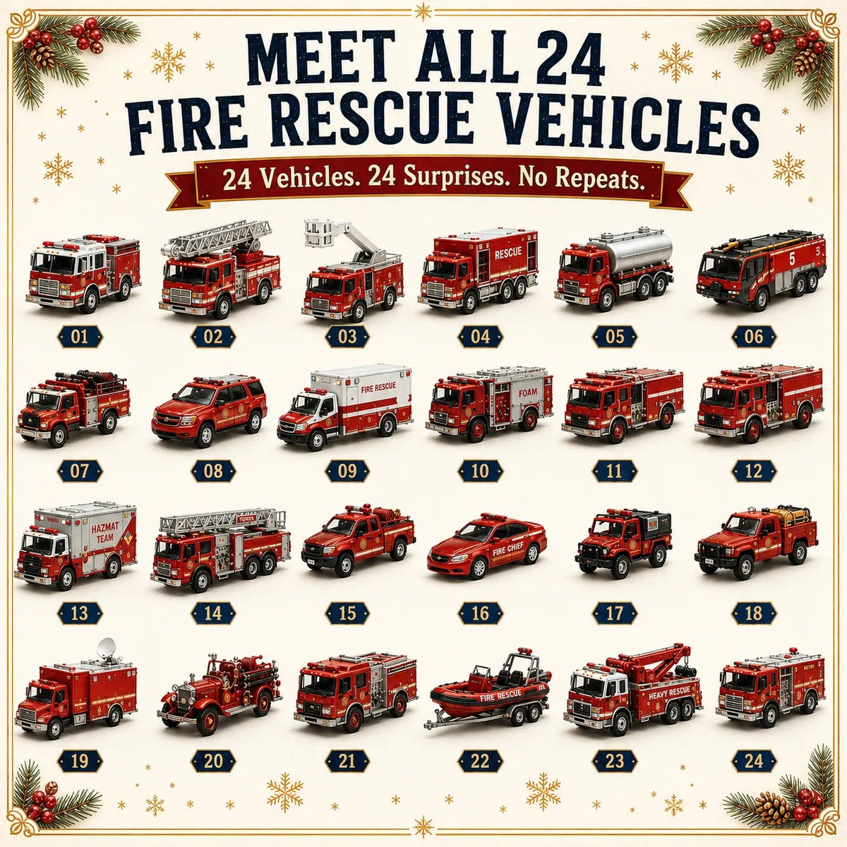 Build the Fleet Collection 24-Day Vehicle Advent Calendar Series | ✨A New Adventure Every Morning