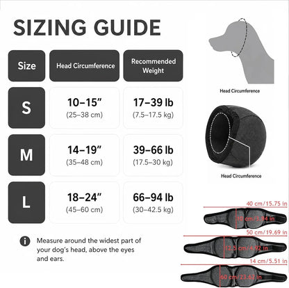 Calming Dog Ear Wrap | Noise-Reducing Ear Protection for Grooming, Bathing & Fireworks