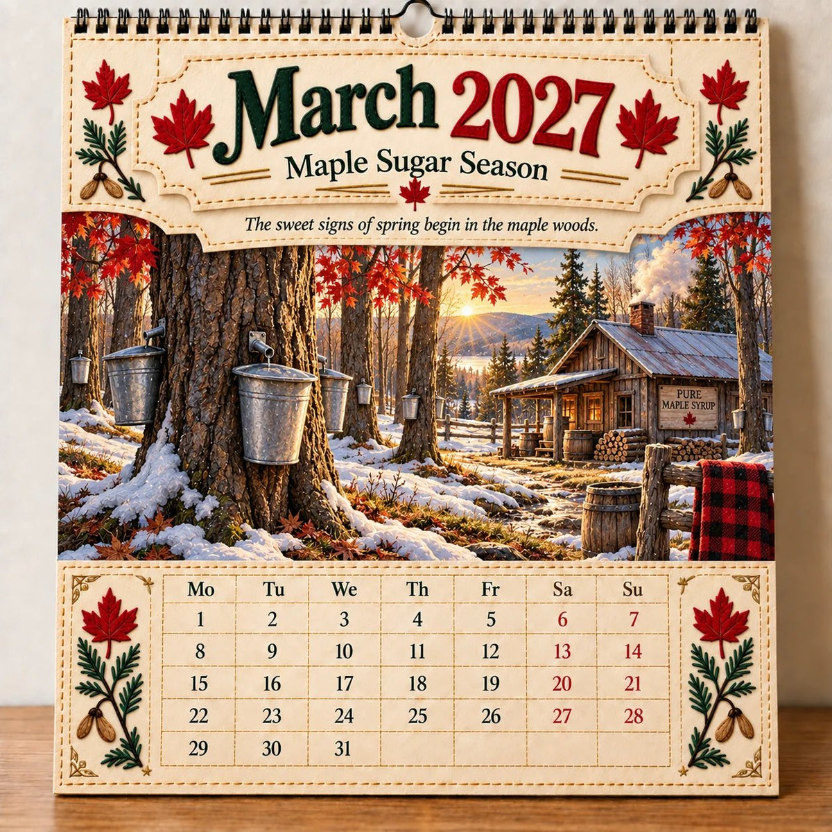 💯🇨🇦🍁 2027 Canada 160th Anniversary Commemorative Wall Calendar 🍁🇨🇦