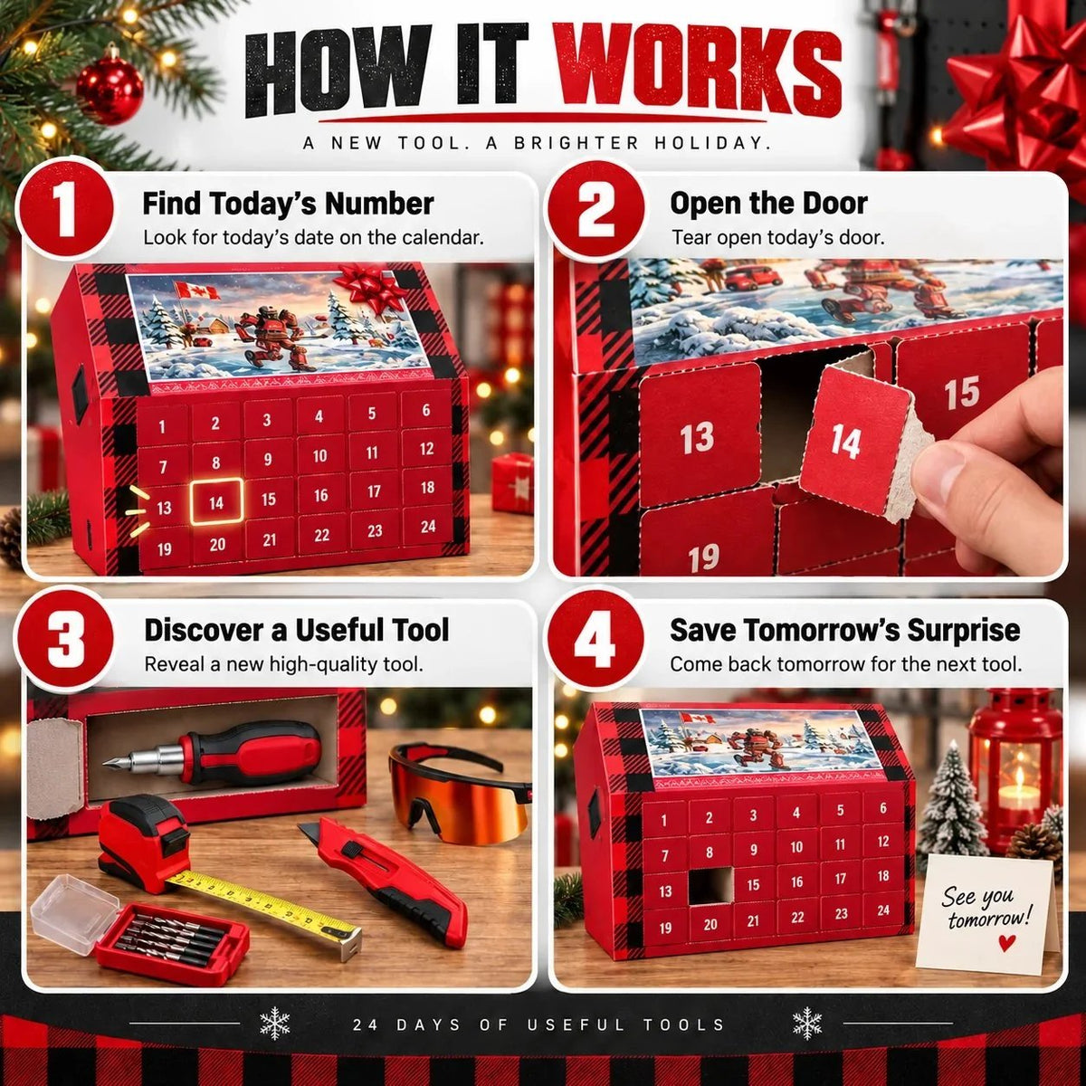 🔥HOT SALE🔥24 Days of Tools Christmas Countdown Gift Set