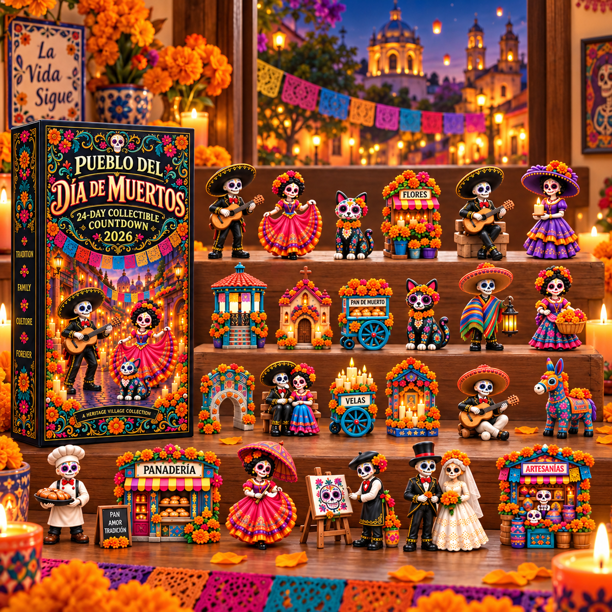 Pueblo del Día de Muertos 2026 – 24-Day Miniature Countdown