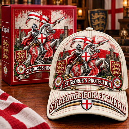 💝49% OFF - ⚔️ “St George’s Protection” – England Heritage Commemorative Cap | Cotton-Poly Blend • Detailed Embroidery • Adjustable Fit 🇦🇺 🏴