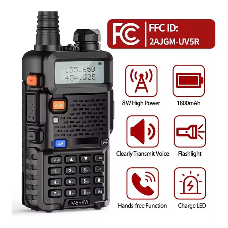 📻✨UV-5R Dual Band Ham Radio: Portable Handheld Two-Way Communication, Stay Connected Anywhere