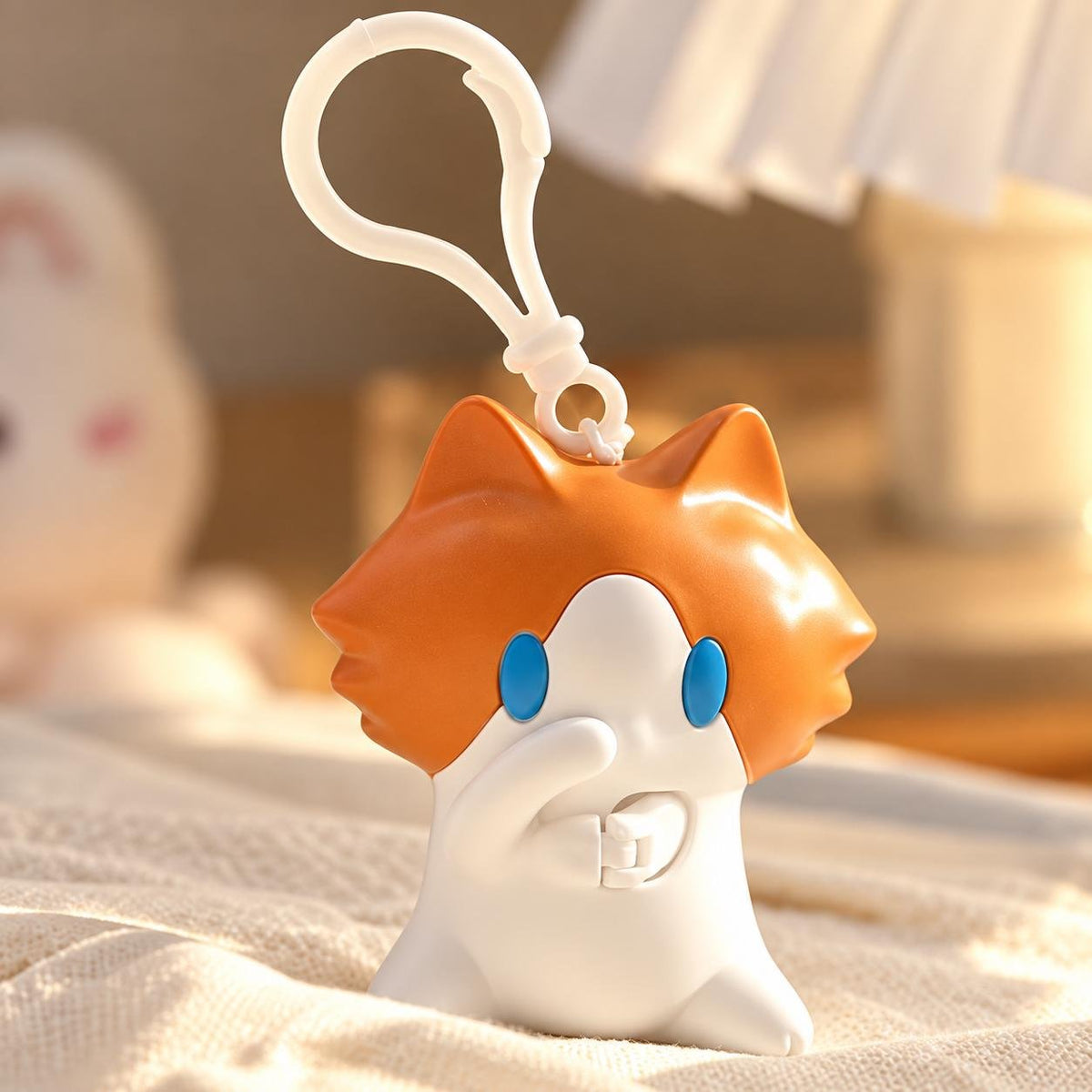 Scuba cat hand-waving keychain