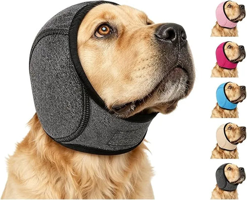 Calming Dog Ear Wrap | Noise-Reducing Ear Protection for Grooming, Bathing & Fireworks
