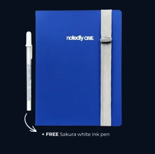 💚 Deep Green Blank Notebook with White Gel Pen | Aesthetic Writing & Sketch Journal