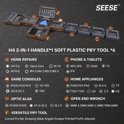 🛠️ 55-in-1 Magnetic Precision Screwdriver Set – Professional Multi-Bit Tool Kit with Alloy Steel Bits & Flexible Shaft for Electronics Repair, Home Maintenance & DIY