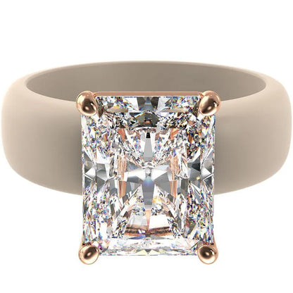 Renfit Silicone Ring – 10×8 mm Emerald Cut CZ
