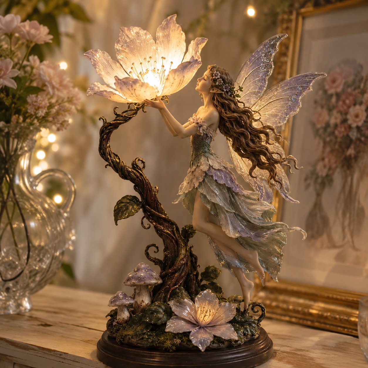 🌙 ✨ Fairy Flower Night Light – Modern Decorative LED Lamp For Cozy Home Space
