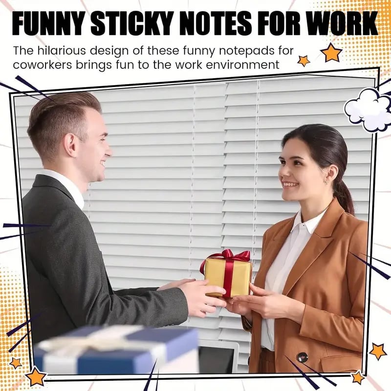 💼😂 12-Pack Sarcastic Office Sticky Notes – Funny Coworker Memo Pads & Hilarious Desk Gifts