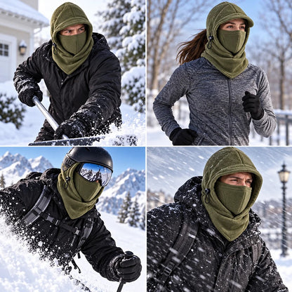 🔥Last Day 49% OFF🔥🥶Fleece Double Layer Integrated Mask Hat