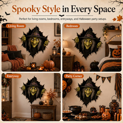 🦇Halloween Break-In 3D Wall Decals