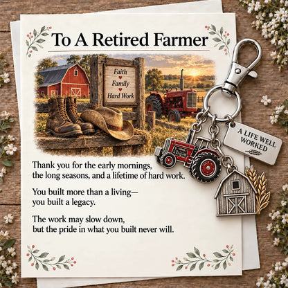 ✨ The 'You Make a Difference' Retirement Appreciation Gift Set – Keychain & Greeting Card ✨
