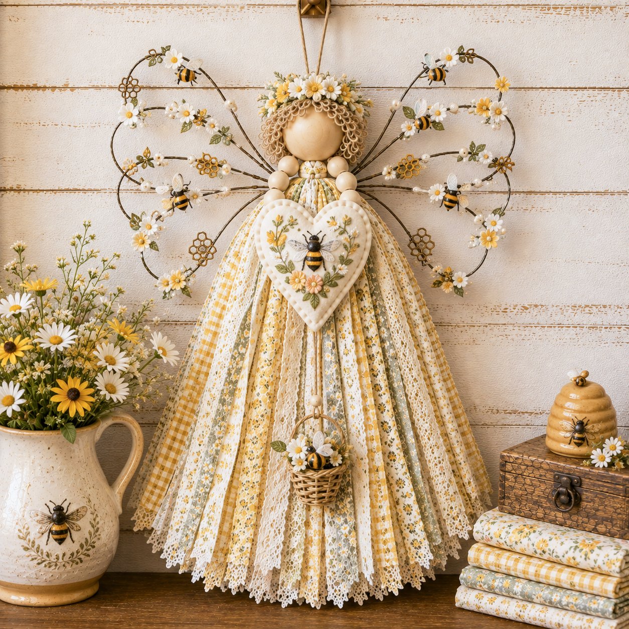 Angel Fabric Hanging DIY Kit - Stitch a Little Blessing That Stays Forever