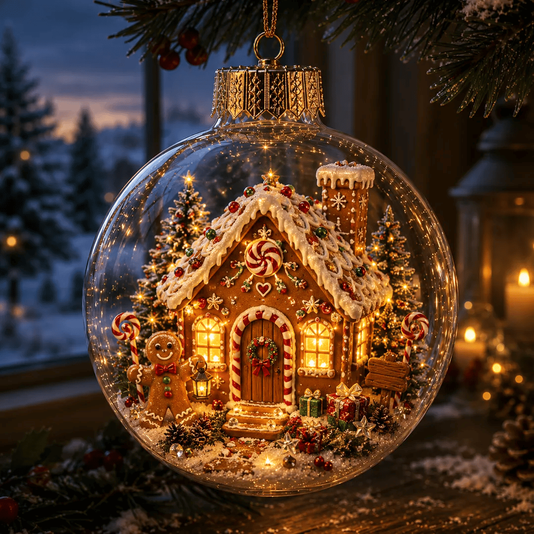 🔥Limited time 50% OFF -✨✨🎄 Glowing Christmas Story Ornament – Light-Up Mini Holiday Scene