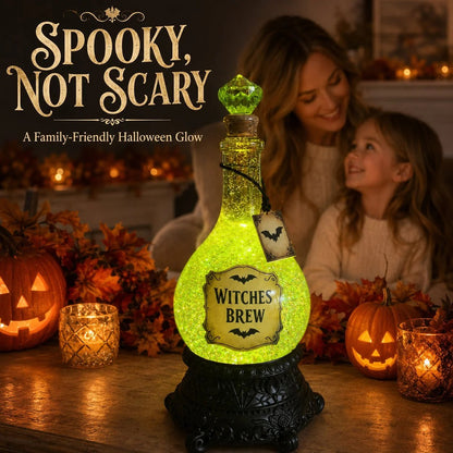 🧙✨Lighted Witches’ Brew Poison Bottle Glitter Globe