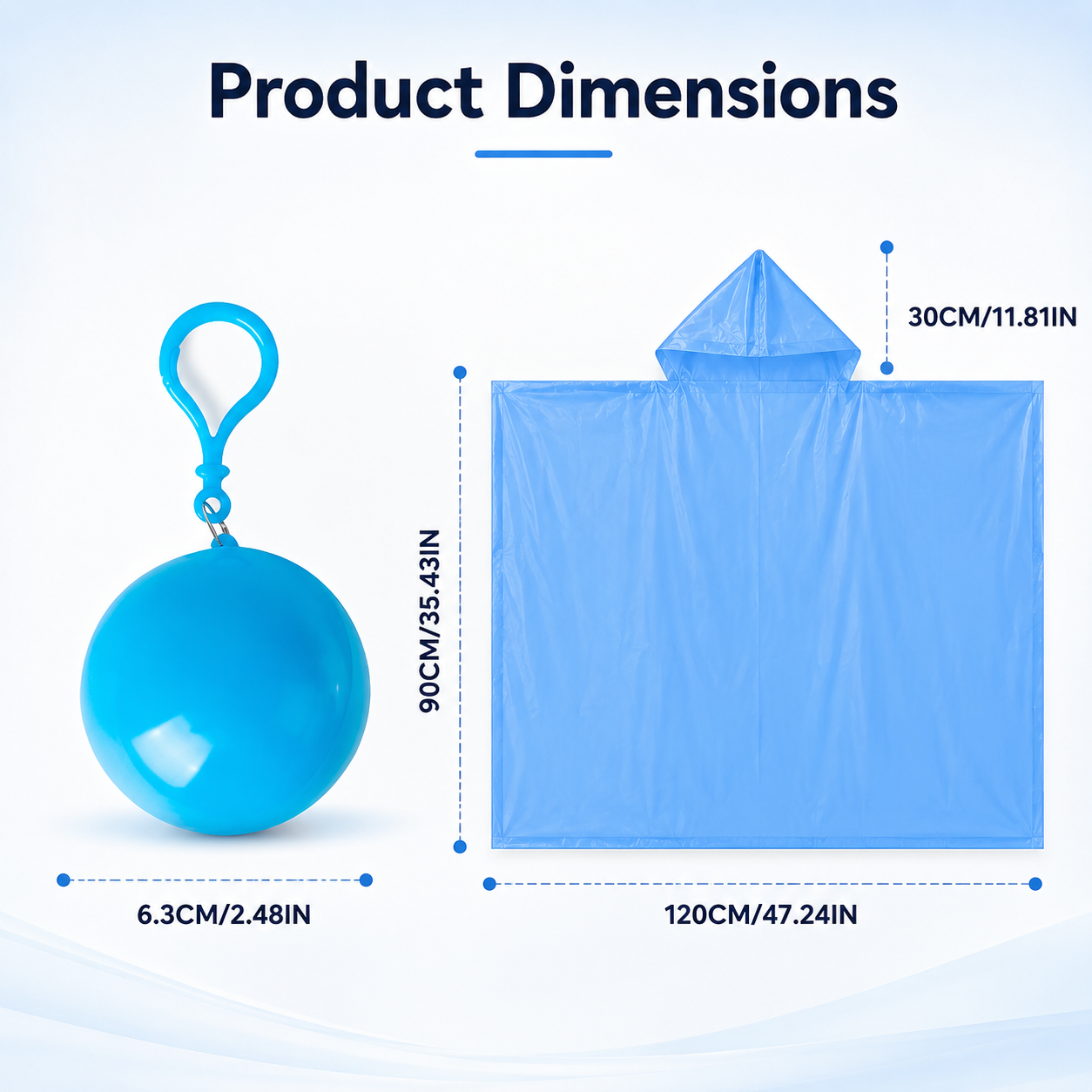 🌧️Portable Ball Keyring Emergency Raincoat