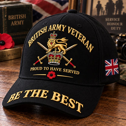 🎖️ British Army Veteran Cap – Proud to Have Served