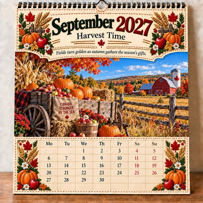 💯🇨🇦🍁 2027 Canada 160th Anniversary Commemorative Wall Calendar 🍁🇨🇦