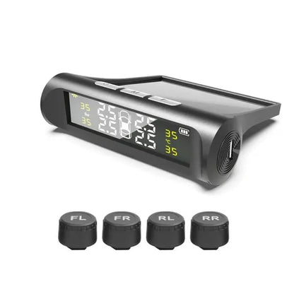 🔥 Solar-Powered RV/Trailer TPMS w/4 Sensors & LCD for Live Tire Pressure/Temp