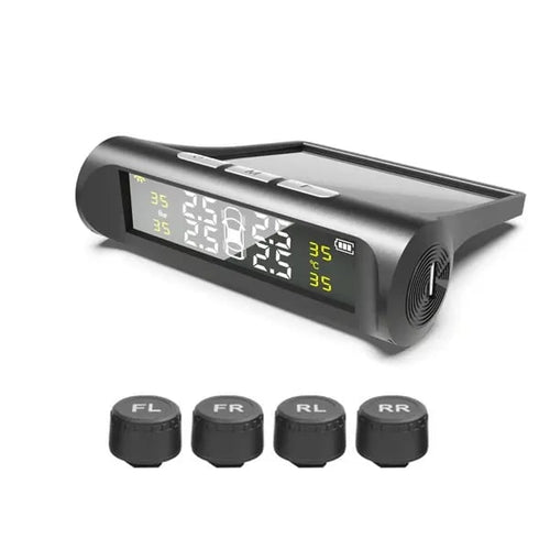 🔥 Solar-Powered RV/Trailer TPMS w/4 Sensors & LCD for Live Tire Pressure/Temp