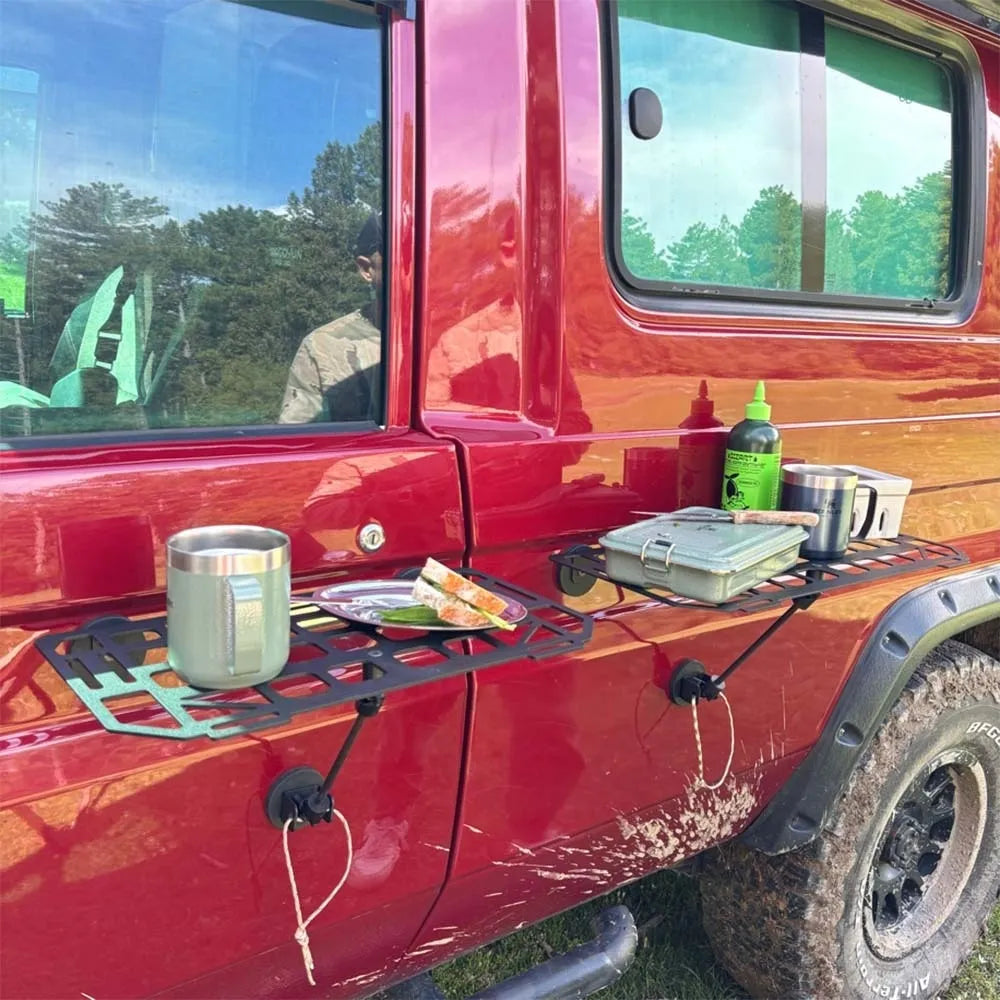 Heavy-Duty Magnetic Vehicle Side Table | Portable Grid Camp Desk