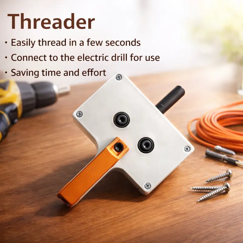 🎉⚡🛠️ Effortless Cable Pulling Tool for Drill – Smooth Wire Feeding Through Pipes & Tight Spaces 💪🔌