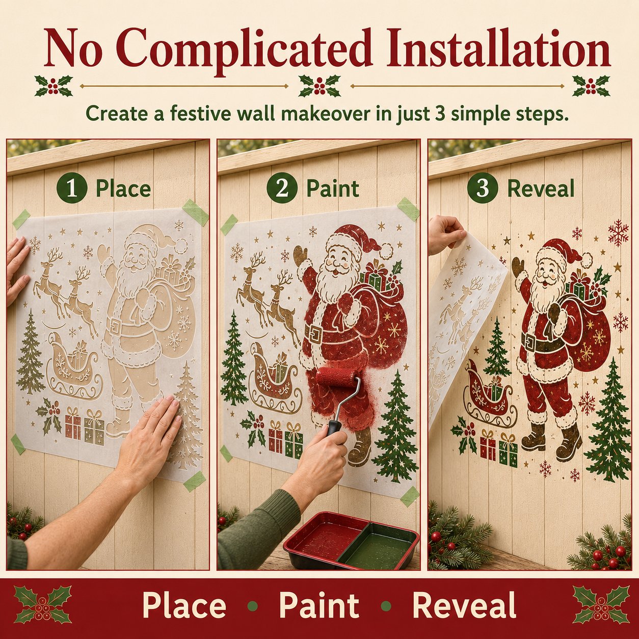 🔥Last Day 49% OFF 🌿Garden Bloom Wall Stencil Kit✨