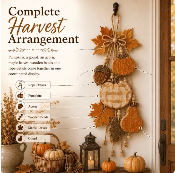 🎉Rustic Harvest WoodenDoor Hanger