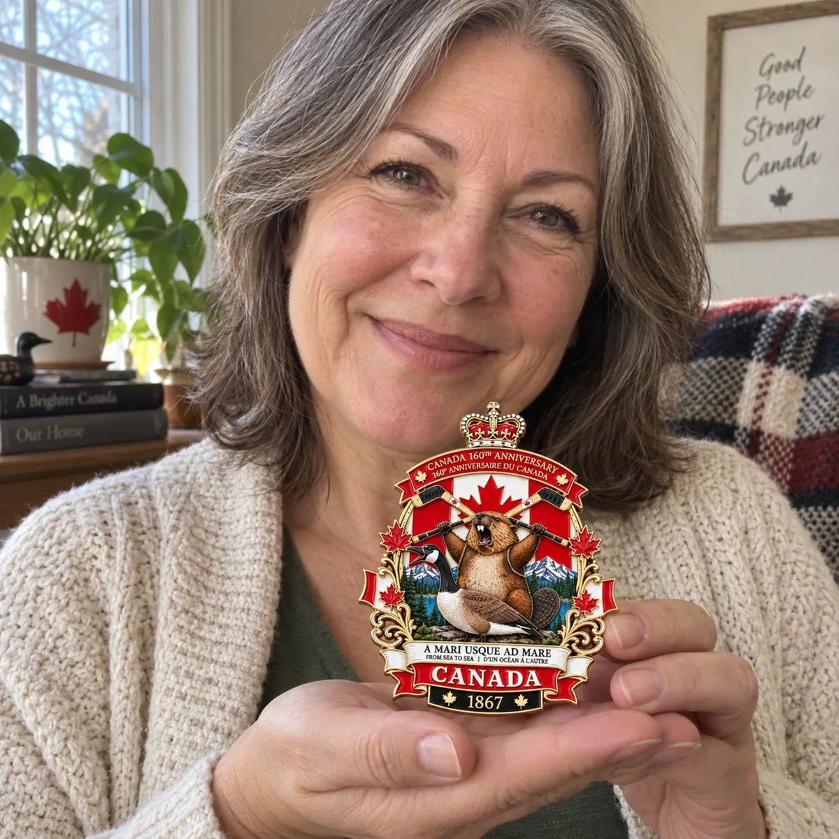 🍁 Canada 160th Anniversary “A Mari Usque Ad Mare” Tribute Badge | 3.5-Inch 3D Metal Enamel Keepsake 🇨🇦