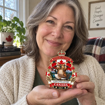 🍁 Canada 160th Anniversary “A Mari Usque Ad Mare” Tribute Badge | 3.5-Inch 3D Metal Enamel Keepsake 🇨🇦