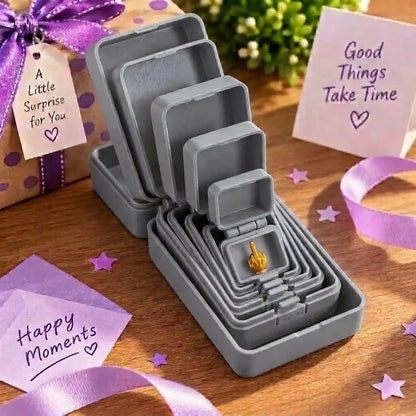 💯🎁 6-Layer Nesting Prank Gift Box | Pick Your Surprise: Middle Finger, Spider or Number 67