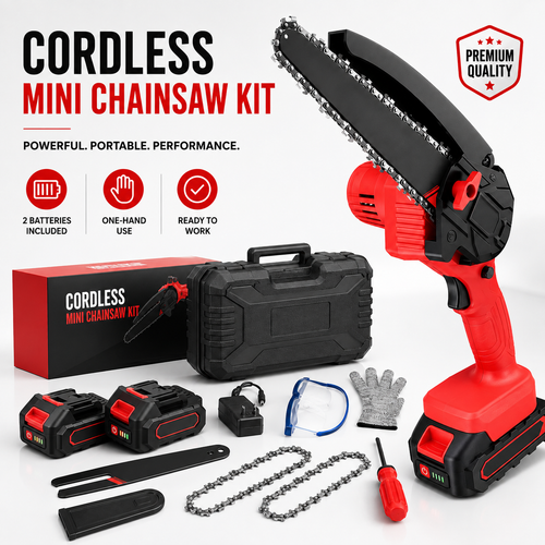 🔥 50% OFF Cordless Mini Chainsaw Kit – Free Shipping 🚚