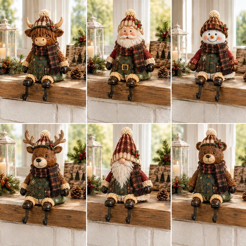 🔥 Last Day 49% OFF - 🎄 Christmas Shelf Sitter Stocking Holder (Hidden Hook) 🧦