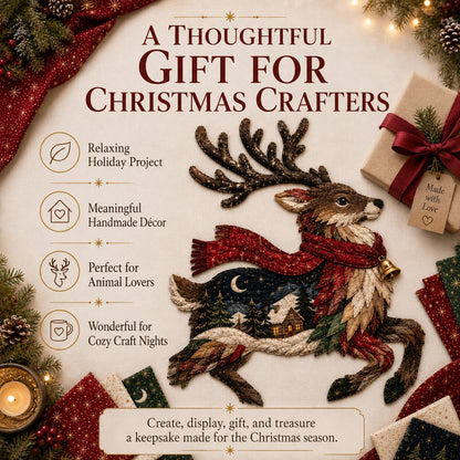 🔥LAST DAY 49% OFF - 🎄🎅Christmas Woodland Wildlife DIY Patchwork Kit – ✨Create a Festive Handmade Keepsake