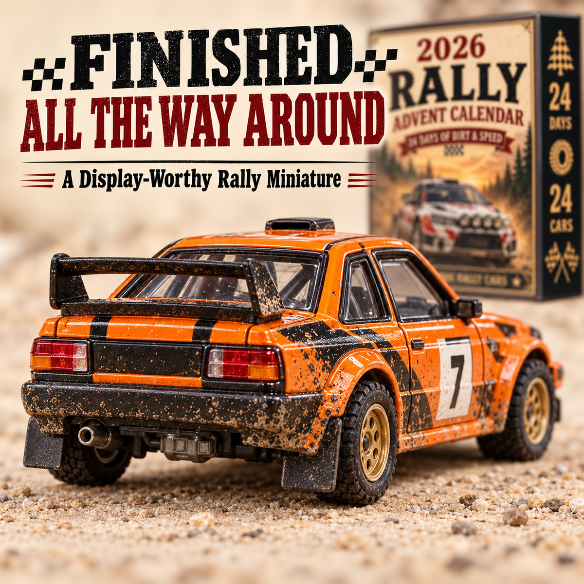 🏎️ 2026 Rally Racing Advent Calendar – 24 Days of Dirt & Speed, 24 Collectible Rally Cars✨