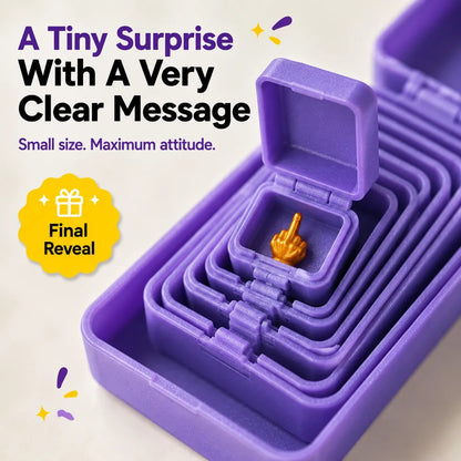 💯🎁 6-Layer Nesting Prank Gift Box | Pick Your Surprise: Middle Finger, Spider or Number 67