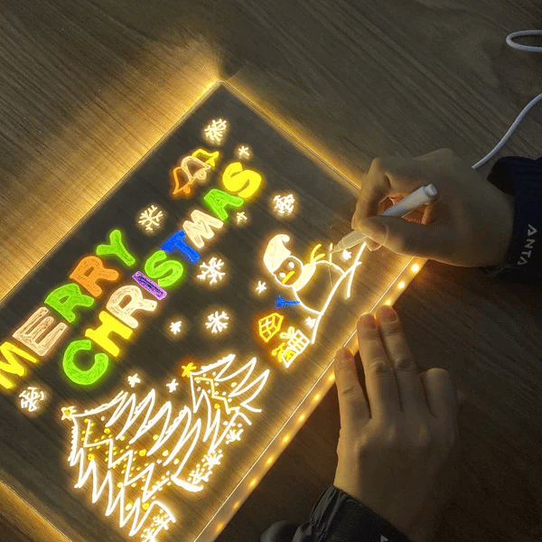 🌲Christmas Gifts - 46% OFF🎁LED Erasable DIY Acrylic Transparent Message Board