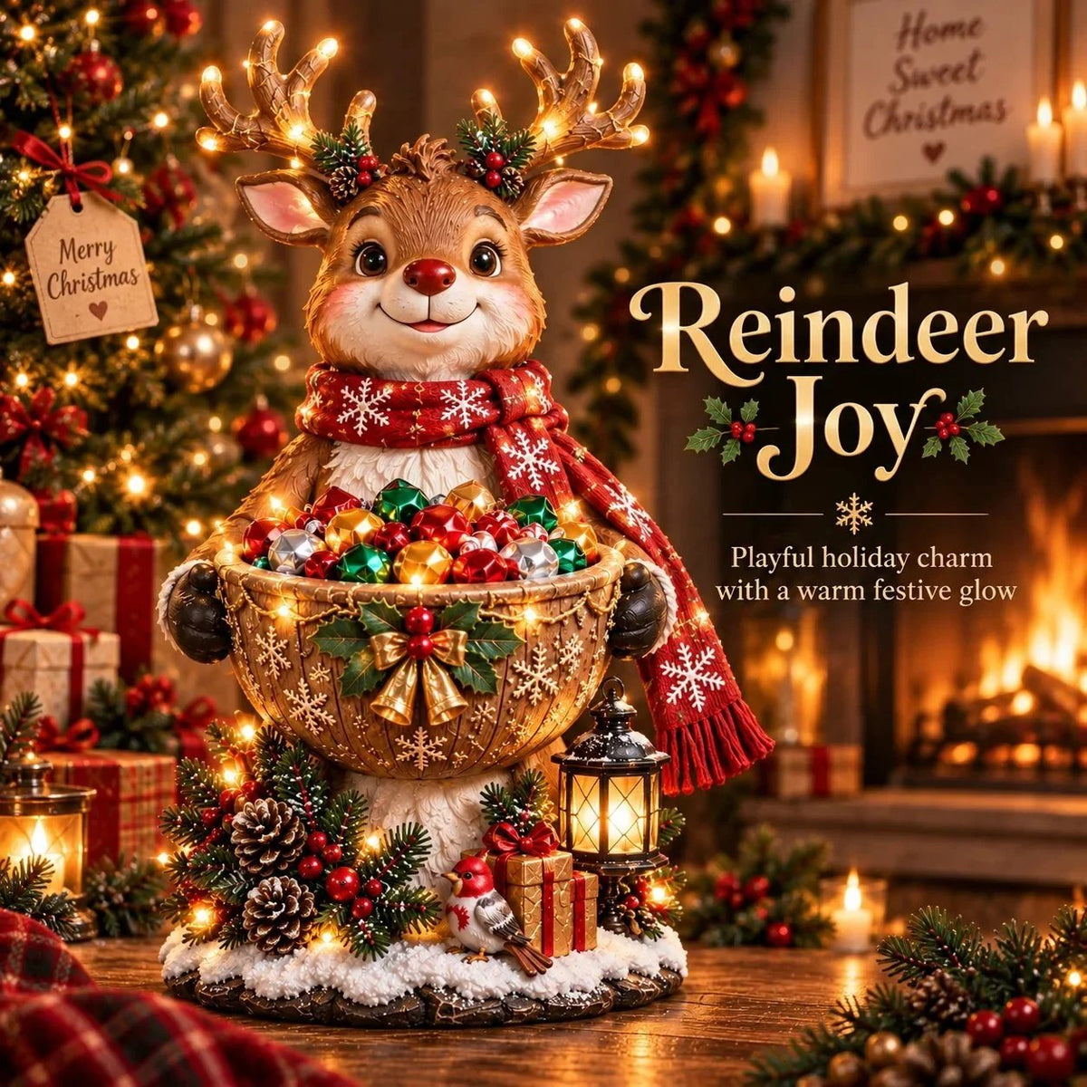 ✨ Lighted Christmas Candy Bowl Collection – 5 Festive Holiday Designs